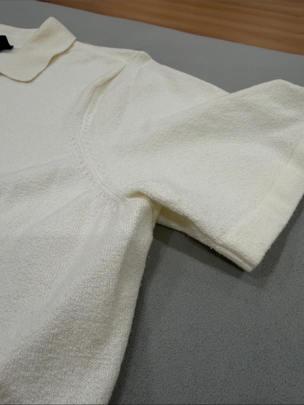 Lane Bryant ivory Collared Knit Polo Top – Size 14/16 - Picture 5 of 6